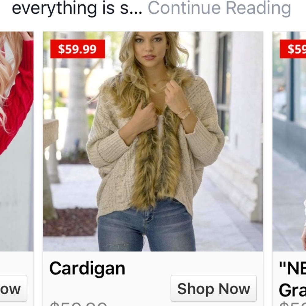 Batwing cardigan sweater.Faux fur collar.